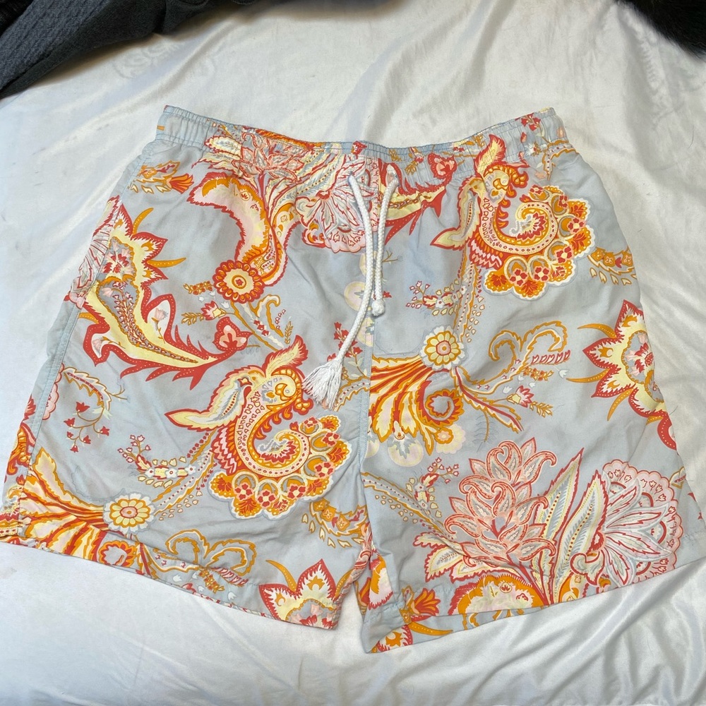 J. McLaughlin Paisley Print Swim Trunks